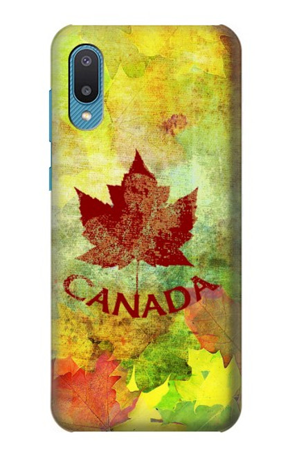 S2523 Canada Feuille d'érable d'automne Etui Coque Housse pour Samsung Galaxy A04, Galaxy A02, M02