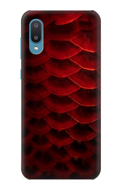 S2879 Rouge Arowana écailles de poisson Etui Coque Housse pour Samsung Galaxy A04, Galaxy A02, M02