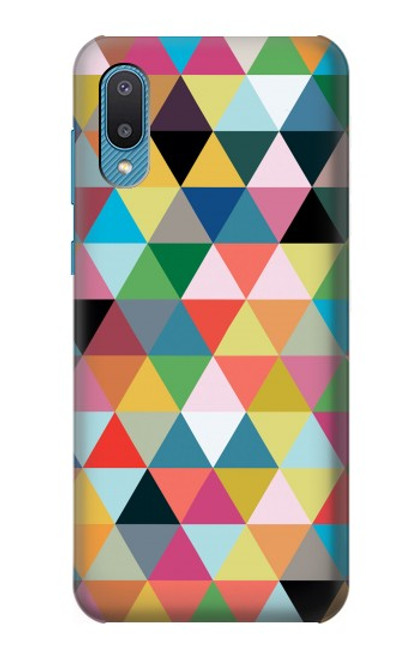 S3049 Triangles Couleurs vibrantes Etui Coque Housse pour Samsung Galaxy A04, Galaxy A02, M02