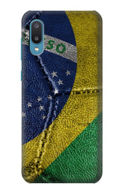 S3297 Brésil Drapeau graphique Football Millésime Etui Coque Housse pour Samsung Galaxy A04, Galaxy A02, M02