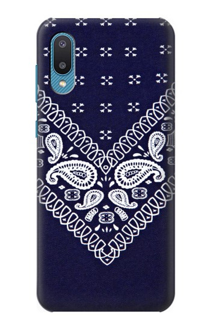S3357 Marine Bleu Bandana Motif Etui Coque Housse pour Samsung Galaxy A04, Galaxy A02, M02