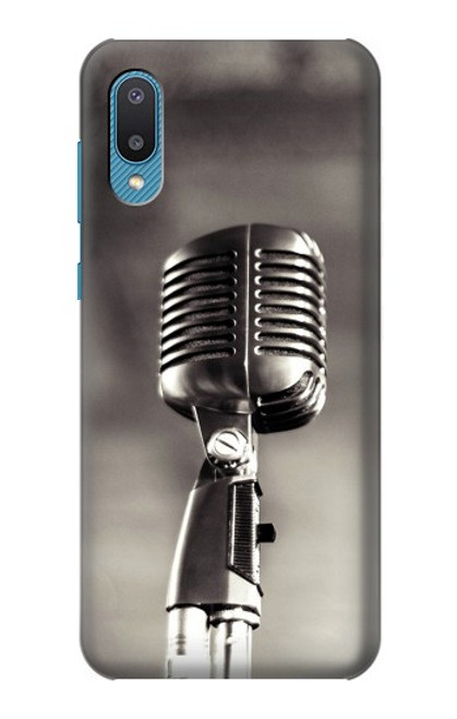 S3495 Microphone millésimé Etui Coque Housse pour Samsung Galaxy A04, Galaxy A02, M02