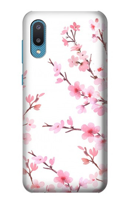S3707 Fleur de cerisier rose fleur de printemps Etui Coque Housse pour Samsung Galaxy A04, Galaxy A02, M02