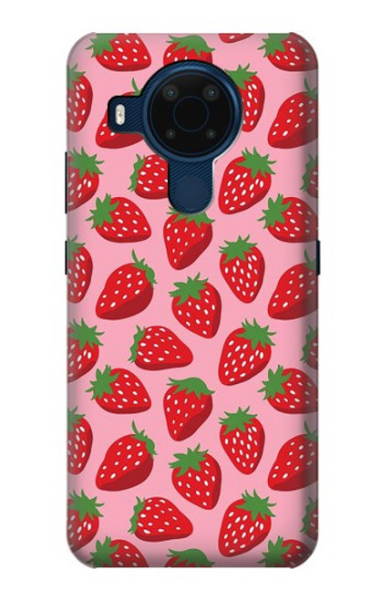 S3719 Modèle de fraise Etui Coque Housse pour Nokia 5.4