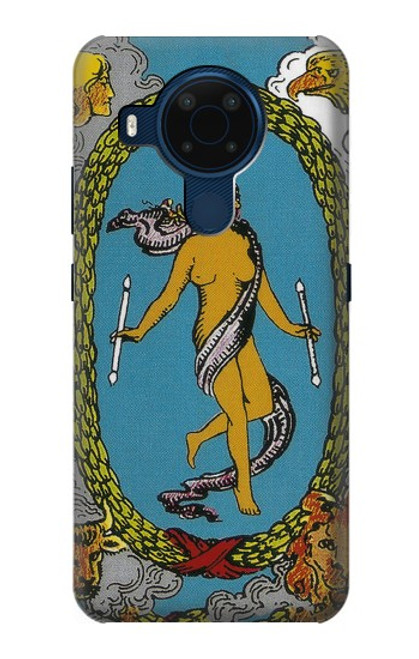 S3746 Carte de tarot le monde Etui Coque Housse pour Nokia 5.4