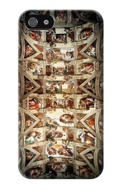 S0177 Michelangelo Chapel ceiling Etui Coque Housse pour iPhone 5 5S SE