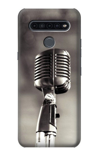 S3495 Microphone millésimé Etui Coque Housse pour LG K41S