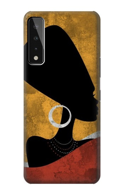 S3453 Africaine Reine Néfertiti Silhouette Etui Coque Housse pour LG Stylo 7 4G