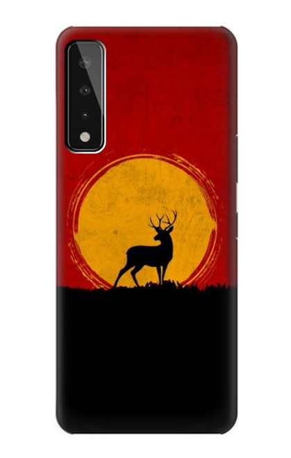 S3513 Coucher de soleil de Deer Etui Coque Housse pour LG Stylo 7 4G