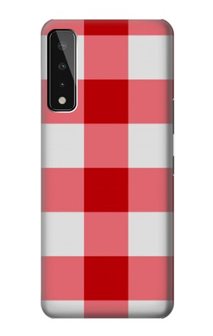 S3535 Rouge vichy Etui Coque Housse pour LG Stylo 7 4G