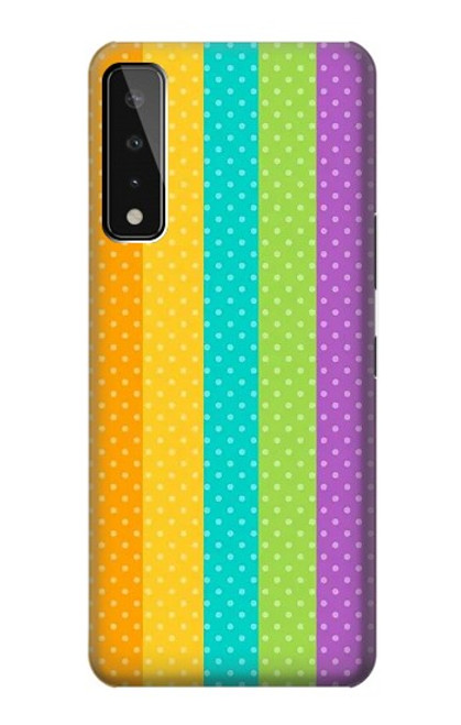 S3678 Vertical arc-en-ciel coloré Etui Coque Housse pour LG Stylo 7 4G