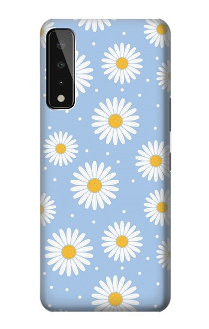 S3681 Motif de fleurs de marguerite Etui Coque Housse pour LG Stylo 7 4G