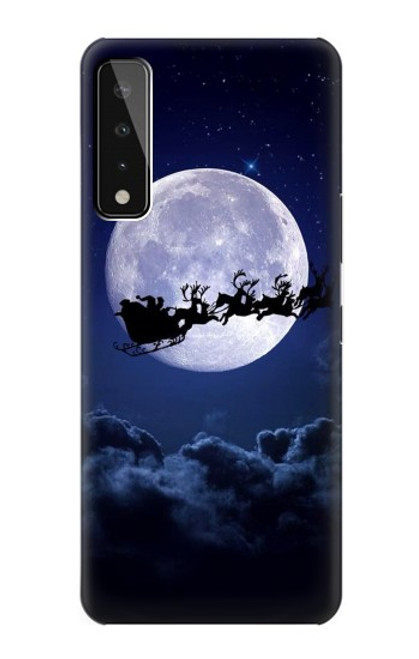 S3508 Noël Père Noël Lune Etui Coque Housse pour LG Stylo 7 5G