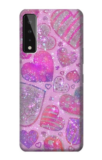 S3710 Coeur d'amour rose Etui Coque Housse pour LG Stylo 7 5G