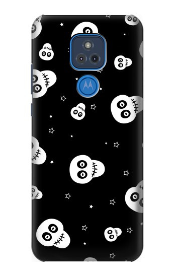 S3261 Sourire Crâne Motif Halloween Etui Coque Housse pour Motorola Moto G Play (2021)