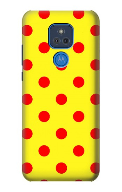 S3526 Rouge tache à pois Etui Coque Housse pour Motorola Moto G Play (2021)