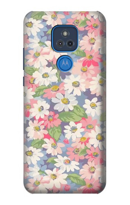 S3688 Motif d'art floral floral Etui Coque Housse pour Motorola Moto G Play (2021)