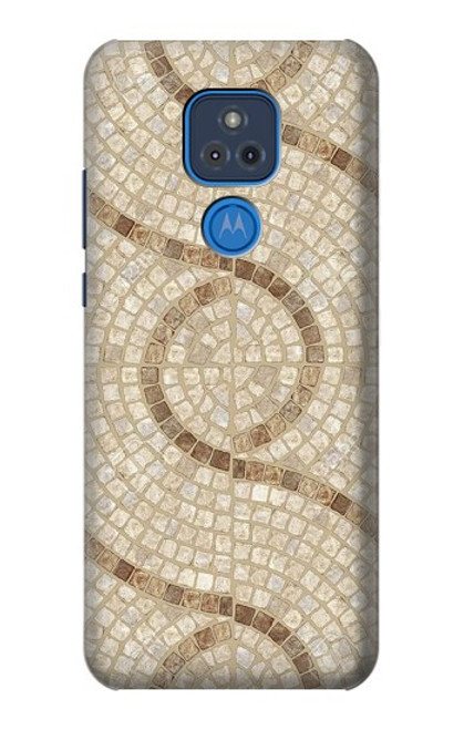 S3703 Carreaux de mosaïque Etui Coque Housse pour Motorola Moto G Play (2021)