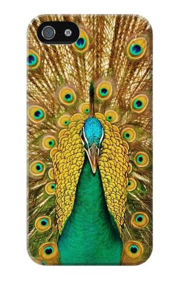 S0513 Peacock Etui Coque Housse pour iPhone 5 5S SE