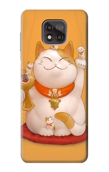 S1217 Maneki Neko Lucky Cat Etui Coque Housse pour Motorola Moto G Power (2021)