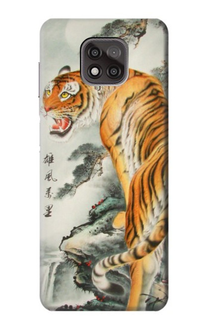 S1934 Peinture Tigre chinois Etui Coque Housse pour Motorola Moto G Power (2021)