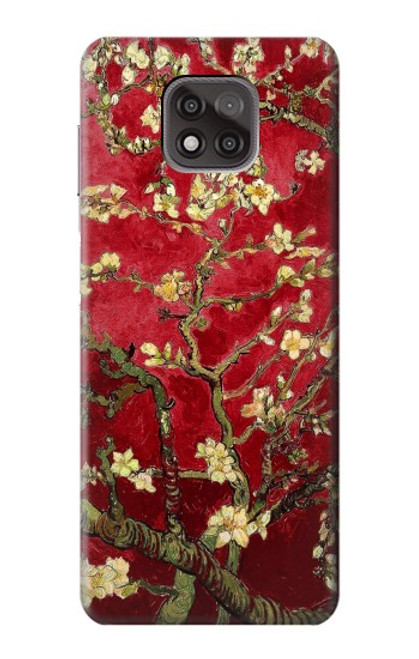 S2414 Rouge Fleur amandier Van Gogh Etui Coque Housse pour Motorola Moto G Power (2021)