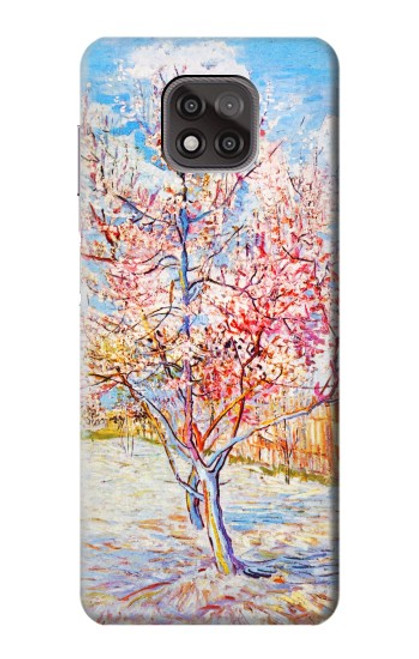 S2450 Van Gogh Fleur de Pêcher Etui Coque Housse pour Motorola Moto G Power (2021)