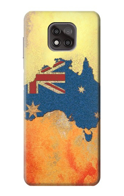 S2494 Australie Drapeau Carte texture de la roche Etui Coque Housse pour Motorola Moto G Power (2021)