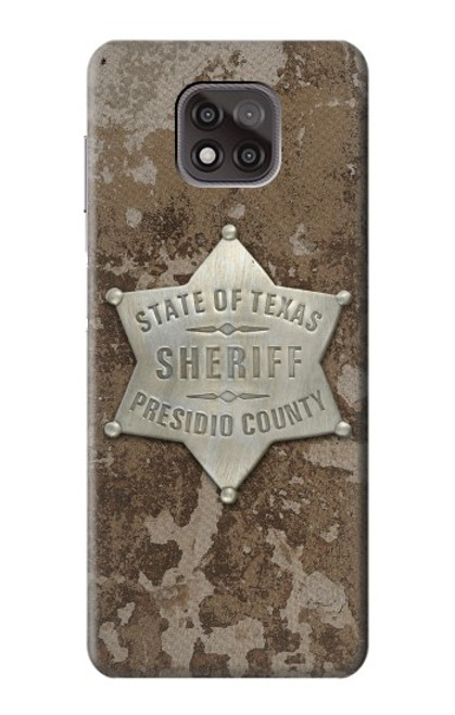S2868 Texas Presidio shérif du comté Badge Etui Coque Housse pour Motorola Moto G Power (2021)