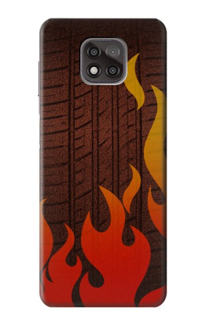 S2988 Voiture de rallye Neumáticos Feu Etui Coque Housse pour Motorola Moto G Power (2021)