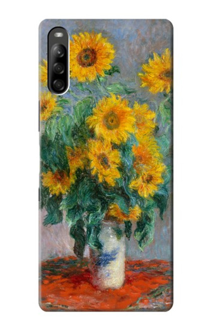 S2937 Claude Monet Bouquet de tournesols Etui Coque Housse pour Sony Xperia L5