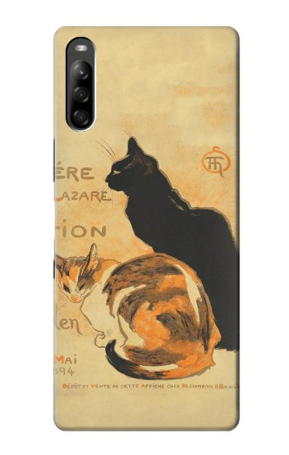 S3229 Affiche de chat millésimé Etui Coque Housse pour Sony Xperia L5