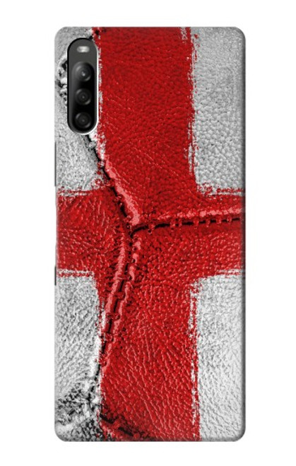 S3316 Angleterre Drapeau graphique Football Millésime Etui Coque Housse pour Sony Xperia L5