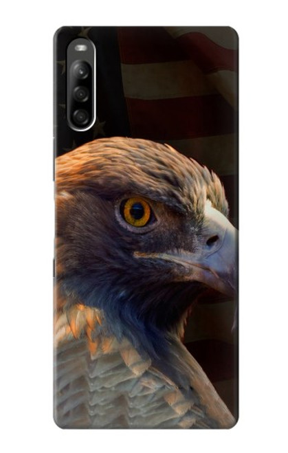 S3376 Aigle Drapeau américain Etui Coque Housse pour Sony Xperia L5