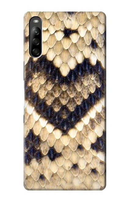 S3417 Diamant Rattle Serpent graphique Imprimer Etui Coque Housse pour Sony Xperia L5