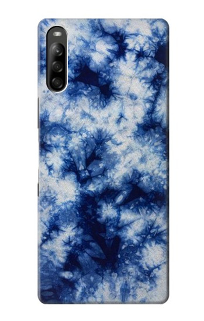 S3439 Tissu Indigo Tie Dye Etui Coque Housse pour Sony Xperia L5