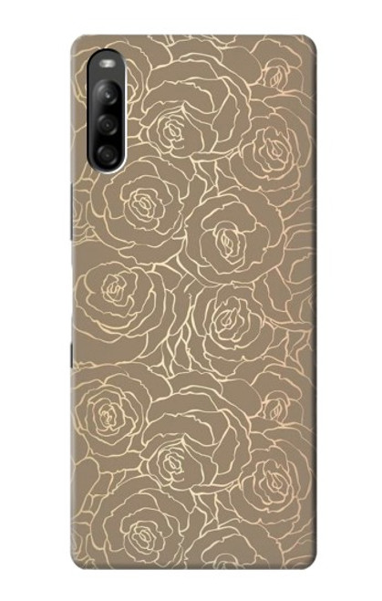 S3466 Motif Rose d'or Etui Coque Housse pour Sony Xperia L5