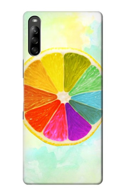 S3493 citron coloré Etui Coque Housse pour Sony Xperia L5