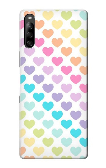 S3499 Motif coloré coeur Etui Coque Housse pour Sony Xperia L5