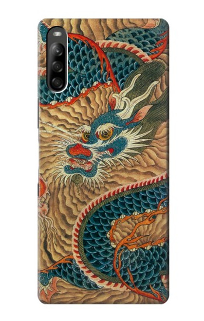 S3541 Peinture Dragon Nuage Etui Coque Housse pour Sony Xperia L5
