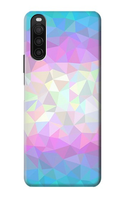 S3747 Polygone de drapeau trans Etui Coque Housse pour Sony Xperia 10 III