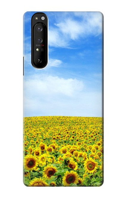 S0232 Tournesol Etui Coque Housse pour Sony Xperia 1 III