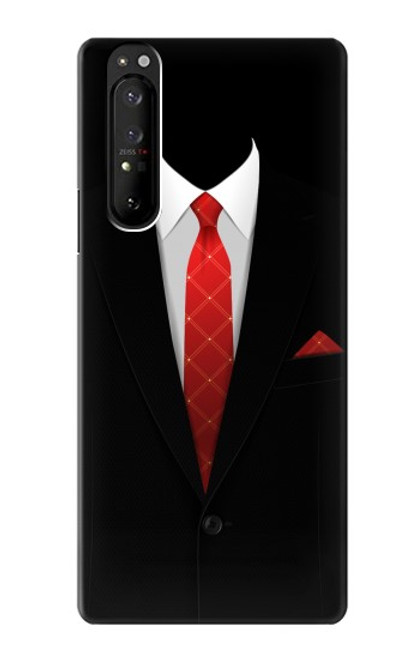 S1805 Costume Noir Etui Coque Housse pour Sony Xperia 1 III