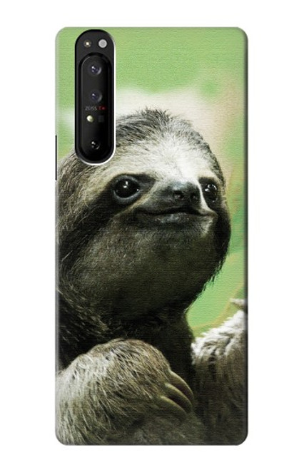 S2708 Sourire Sloth Etui Coque Housse pour Sony Xperia 1 III