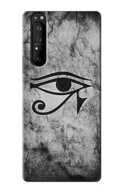 S3108 Égyptien ancien Soleil d'Horus Oeil Etui Coque Housse pour Sony Xperia 1 III