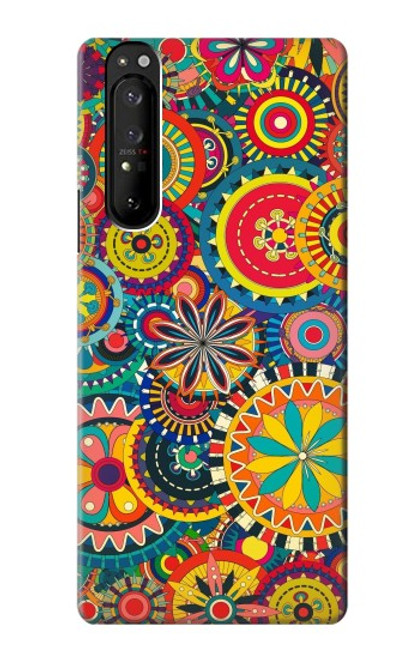 S3272 Motif coloré Etui Coque Housse pour Sony Xperia 1 III