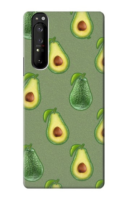 S3285 Motif d'avocat Etui Coque Housse pour Sony Xperia 1 III