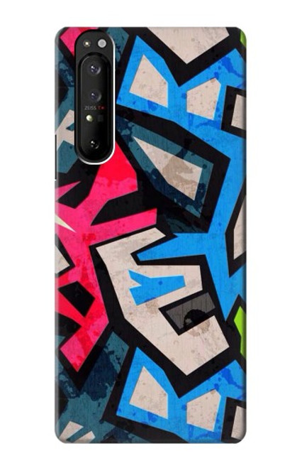 S3445 Art Graffiti rue Etui Coque Housse pour Sony Xperia 1 III