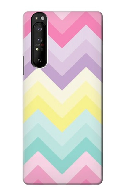 S3514 Arc en ciel Zigzag Etui Coque Housse pour Sony Xperia 1 III