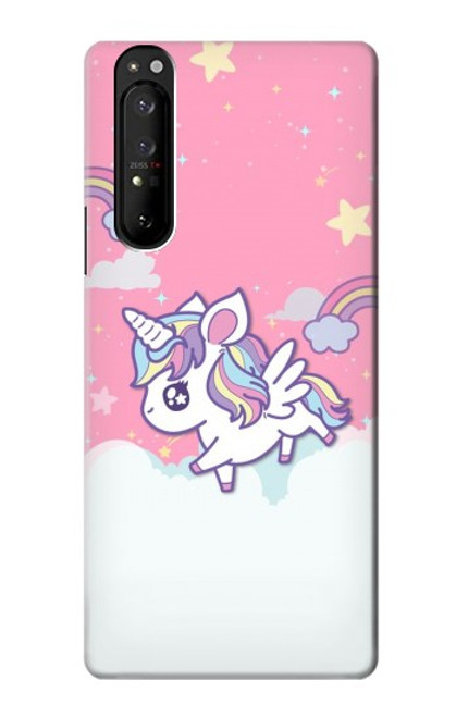 S3518 Licorne Dessin animé Etui Coque Housse pour Sony Xperia 1 III